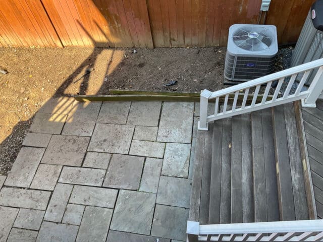 Backyard Patio in Friendship Heights (Before)